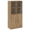 vidaXL Credenza con Ante Rovere Artigianale 68x37x142 cm Multistrato