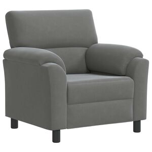 vidaXL Divano Grigio Scuro 94 x 85 x 93 cm Velluto