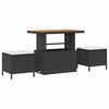 vidaXL Set Divano da Giardino 8 pcs Nero polyrattan