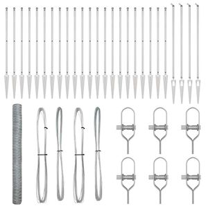 vidaXL Palo della recinzione Argento