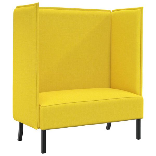 vidaXL Divano alto Giallo chiaro 109 x 56 x 121 cm Tessuto