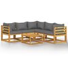 vidaXL Set Divani da Giardino 6 pz con Cuscini in Massello di Acacia