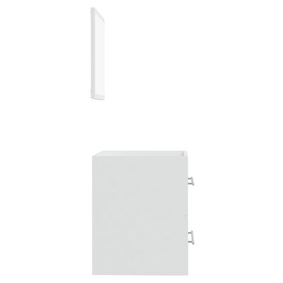 vidaXL Mobile da Bagno con Specchio Bianco 41x38,5x48 cm