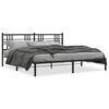 vidaXL Giroletto con Testiera in Metallo Nero 183x213 cm
