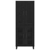 vidaXL Credenza Rovere Nero 69,5 x 34 x 180 cm Legno multistrato