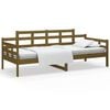 vidaXL Dormeuse Marrone Ambra in Legno Massello di Pino 90x200 cm