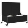 vidaXL Tavolino Salotto con Ruote Nero 91x55x34 cm Legno Multistrato