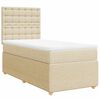 vidaXL Giroletto a Molle con Materasso Crema 80x200 cm inTessuto