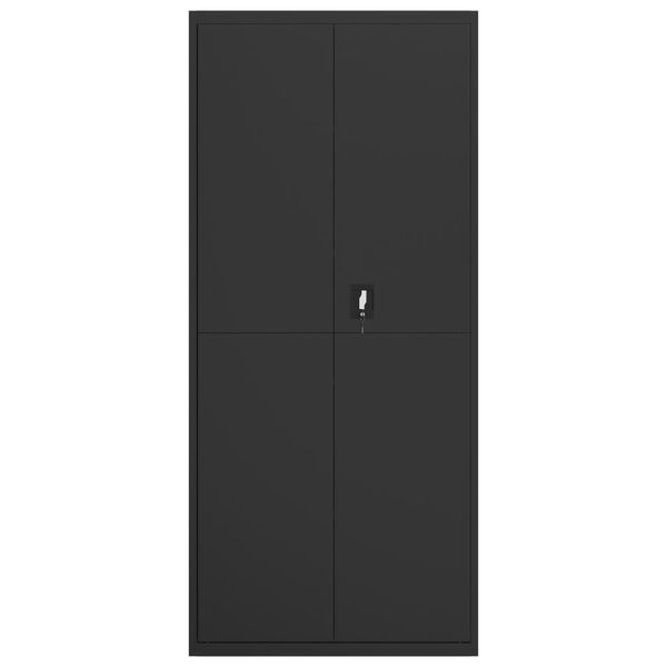 vidaXL Armadio Classificatore Nero 90x40x200 cm in Acciaio