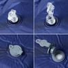 vidaXL Materasso Campeggio Autogonfiabile Cuscini 1 Persona Blu Marino