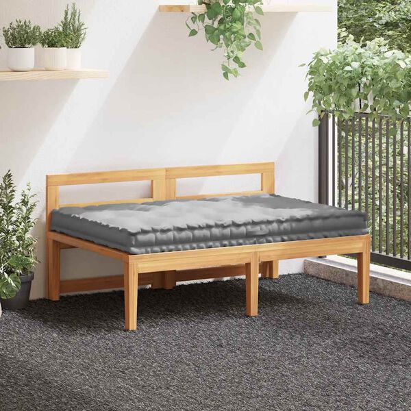 vidaXL Cuscino per Pallet e Pavimento in Cotone 120x80x10 cm Grigio