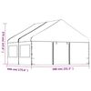 vidaXL Gazebo con Tetto Bianco 4,46x5,88x3,75 m in Polietilene