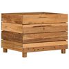 vidaXL Letto Rialzato 50x40x38 cm Legno di Teak di Recupero e Acciaio
