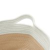 vidaXL Cestino Portaoggetti Beige e Bianco Ø40x25 cm in Cotone