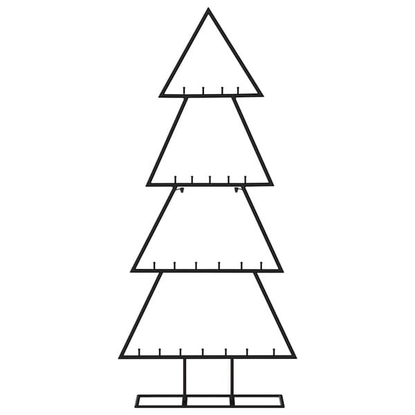vidaXL Albero di Natale Decorativo in Metallo Nero 125 cm