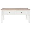vidaXL Tavolino da Salotto Bianco 100x55x45 cm in Legno