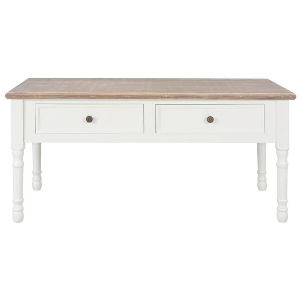 vidaXL Tavolino da Salotto Bianco 100x55x45 cm in Legno