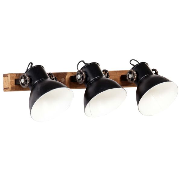 vidaXL Lampada da Parete in Stile Industriale Nera 65x25 cm E27