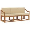 vidaXL Set di divani da esterno 3 pz Naturale e Beige