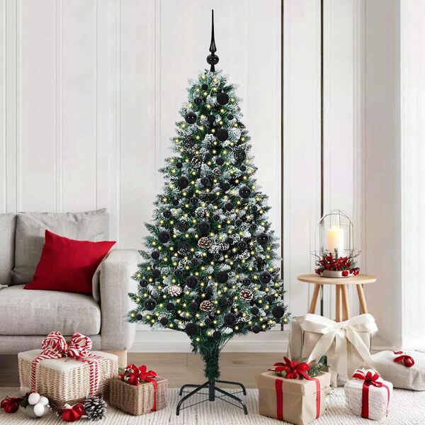vidaXL Albero di Natale artificiale con 300 LED Verde 180 cm