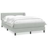 vidaXL Giroletto a Molle con Materasso Grigio Chiaro 140x210cm Velluto