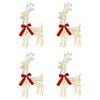 vidaXL Renna di Natale 4 pz 160 LED Bianco caldo 33 x 12 x 55 cm