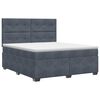 vidaXL Letto box spring con materasso Grigio Scuro 160 x 200 cm