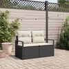 vidaXL Divano da giardino con cuscino 120 x 62 x 69 cm. polyrattan