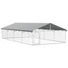 vidaXL Gabbia per Cani da Esterno con Tetto 600x300x150 cm