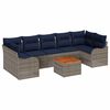 vidaXL Set Divano da Giardino 8 pz Grigio polyrattan