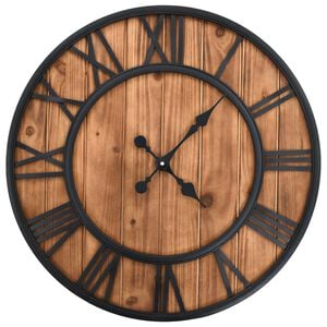 vidaXL Orologio da Parete Vintage al Quarzo Legno e Metallo 60 cm XXL