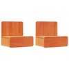 vidaXL Comodino 2 pz Marrone cerato 44 x 32,5 x 40 cm