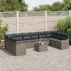 vidaXL Set Divano da Giardino Grigio polyrattan