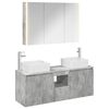 vidaXL Set di Armadi da Bagno 4 pz Grigio Cemento Legno ingegnerizzato