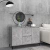 vidaXL Credenza Grigio Cemento 102x35x70 cm in Legno Multistrato