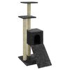 vidaXL Albero per Gatti con Tiragraffi in Sisal Grigio Scuro 92 cm