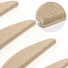 vidaXL Tappetini per scale 15 pz 65x21x4 cm Beige chiaro Semicircolari Grandi