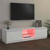 vidaXL Mobile Porta TV con Luci LED Bianco 140x40x36 cm