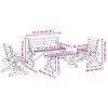 vidaXL Set Salotto da Giardino 4 pz in Legno Massello di Abete