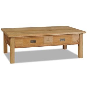 vidaXL Tavolino da Salotto in Legno Massello di Teak 100x60x35 cm