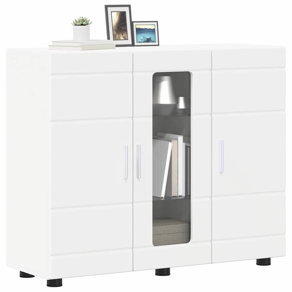 vidaXL Armadio in Legno Bianco 88,5 x 30,5 x 73 cm Legno multistrato