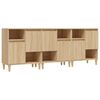 vidaXL Credenze 3pz Rovere Sonoma 60x35x70 cm in Legno Multistrato