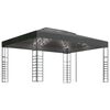 vidaXL Gazebo con Stringa di Luci LED 3x4 m Antracite