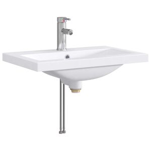 vidaXL Lavabo da bagno Cromato 61 x 40 x 16,5 cm Metallo