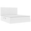 vidaXL Letto con Contenitore Bianco Puro 180 x 200 cm Pelle Sintetica