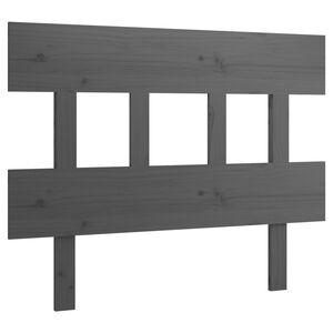 vidaXL Testiera per Letto Grigia 103,5x3x81 cm Legno Massello di Pino