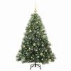 vidaXL Albero di Natale artificiale con 150 LED Verde 150 cm PE e PVC