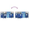 vidaXL Struttura del Letto Loft per Bambini con Tendine Nero e Blu