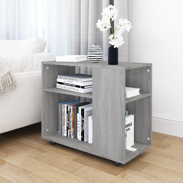 vidaXL Tavolino da Salotto Grigio Sonoma 70x35x55 cm Legno Multistrato