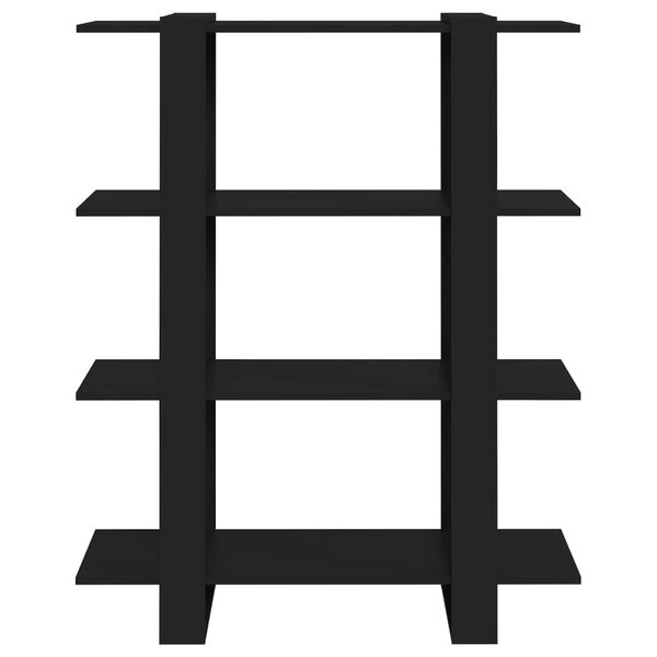 vidaXL Libreria/Divisorio Nero 100x30x123,5 cm